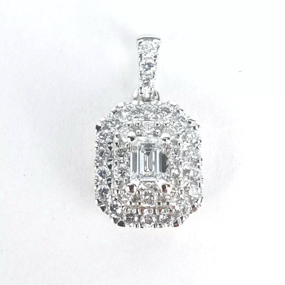 GENUINE DIAMOND pendant and chain 14k BRILLIANT